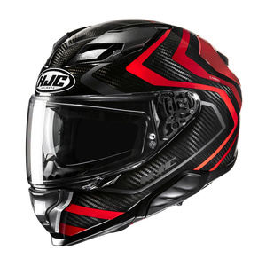 Kask motocyklowy integralny HJC F71 Carbon Nevio czarny/czerwony