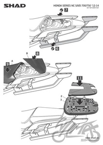 Stelaż kufra tylnego motocyklowego SHAD do Honda Integra NC