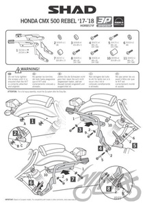 Stelaż kufra bocznego 3P motocyklowego SHAD do Honda CMX500