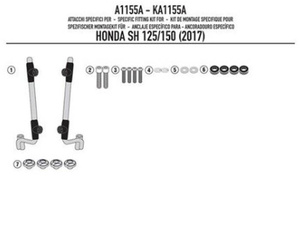 KAPPA MOCOWANIE SZYBY 1117AK HONDA SH 125i-150i (17-19)