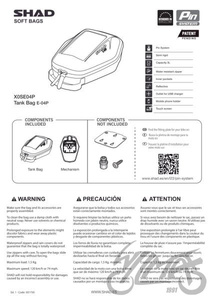 Tankbag torba na zbiornik motocyklowy SHAD E04P Pin System