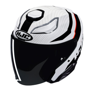 Kask motocyklowy otwarty HJC F31 Naby srebrny/biały