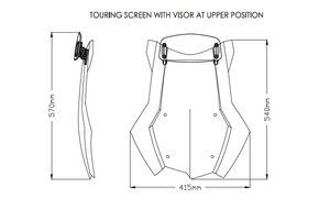 Szyba turystyczna PUIG do BMW F750GS / F850GS / Adv. 18-24 (z deflektorem, za OEM Touring) Lekko przyciemniany (H)