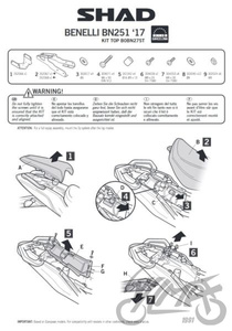 Stelaż kufra tylnego motocyklowego SHAD do Benelli BN251