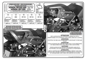 KAPPA STELAŻ KUFRÓW BOCZNYCH MONOKEY SIDE HONDA CBF 500/600/1000 - TYLKO POD KUFRY K33N K'ROAD motocyklowy bagaż