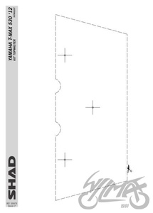 Stelaż kufra tylnego SHAD do Yamaha T-MAX 530