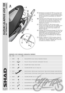 Stelaż kufra tylnego motocyklowego SHAD do Suzuki Gladius