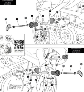 Crash pady PUIG do BMW G310GS 17-24 / G310R 16-24 Czarny (N)