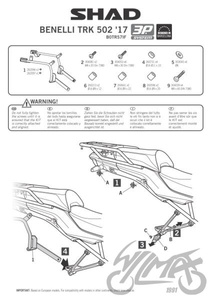 Stelaż kufra bocznego 3P motocyklowego SHAD do Benelli TRK 502
