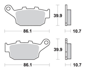 SBS KLOCKI HAMULCOWE KH140 STREET EXCEL/RACING SINTER KOLOR ZŁOTY