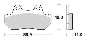 SBS KLOCKI HAMULCOWE KH69/3 STREET CERAMIC KOLOR CZARNY