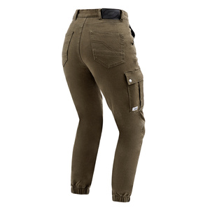 Damskie jeansy motocyklowe OZONE JANE JOGGER FIT OLIVE