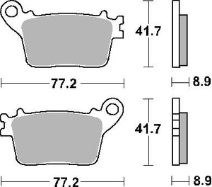 SBS KLOCKI HAMULCOWE KH436 STREET CERAMIC KOLOR CZARNY PASUJE DO: HONDA CBR600/1000, SUZUKI GSX-R600/750/1000/, YAMAHA R1, KAWASAKI ZX-10R TYŁ