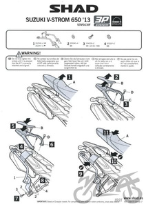 Stelaż boczny 3P SHAD kufra motocyklowego do Suzuki V-Strom DL