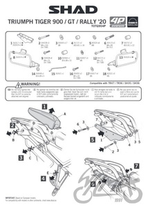 Stelaż boczny 4P SHAD Terra kufra motocyklowego do Triumph Tiger