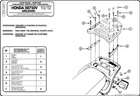 Kappa stelaż kufra centralnego Honda XRV 750 africa twin (93-02) ( z płytą monokey )
