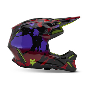 Kask motocyklowy FOX V3 Throttle Fluorescent Yellow