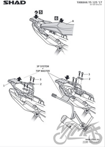 Stelaż kufra tylnego SHAD do Yamaha YS 125