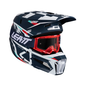 Kask motocyklowy LEATT Kit Moto 3.5 V25 Blue z goglami