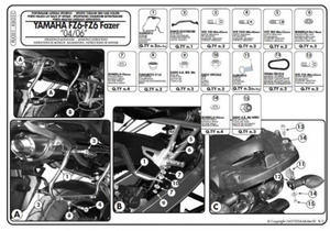 Kappa stelaż kufrów bocznych monokey side Yamaha Fz6 / Fazer (04-06)