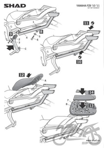 Stelaż kufra tylnego SHAD do Yamaha Fazer FZ8 800