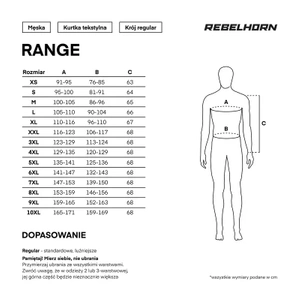 Kurtka motocyklowa tekstylna turystyczna Rebelhorn RANGE czarny-szary-złoty