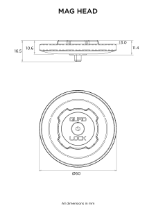 Głowica uchwyt magnetyczny QUAD LOCK Uniwersalny