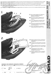 Stelaż kufra tylnego SHAD do Suzuki Inazuma