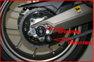 Slidery wahacza R&G do Aprilia Mana 2008-