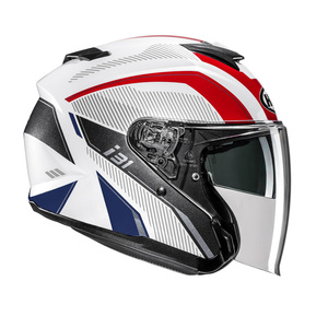 Kask motocyklowy HJC I31 Reno biały/czerwony