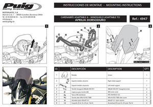 Owiewka PUIG do Aprilia Dorsoduro 750 / 900 / 1200