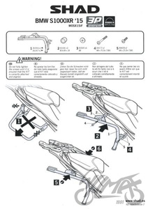 Stelaż boczny 3P SHAD kufra motocyklowego do BMW S1000XR