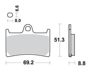 SBS KLOCKI HAMULCOWE KH252 / KH380 TRACK AND SPORT SINTER KOLOR ZŁOTY (ZAMIENIA MIESZANKĘ RS)