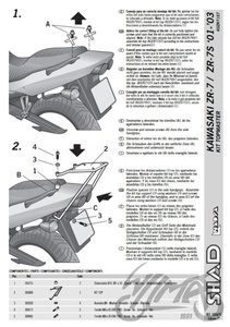 Stelaż kufra tylnego motocyklowego SHAD do Kawasaki ZR-7 / S