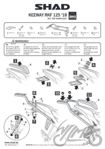 Stelaż kufra tylnego motocyklowego SHAD do Keeway RKF 125 18-19