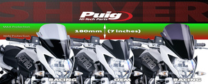 Szyba turystyczna PUIG do Aprilia Shiver 750 10-16 Przezroczysty (W)