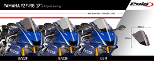 Szyba sportowa PUIG do Yamaha YZF R6 17-20 / R7 22-24 Niebieski (A)