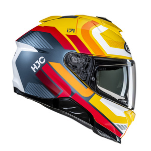 Kask motocyklowy HJC I71N Viz żółty/czerwony