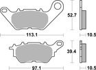 SBS KLOCKI HAMULCOWE KH662 PASUJE DO: YAMAHA YZF-R25 '15-'20, YZF-R3 '15-'20, MT-03 '16-'20, MT-25 '16-'20 TYŁ