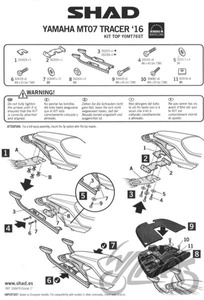 Stelaż kufra tylnego SHAD do Yamaha MT 07