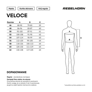 Kurtka motocyklowa SKÓRZANA REBELHORN VELOCE