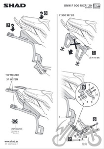 Stelaż boczny 3P SHAD kufra motocyklowego do BMW F900 R/XR