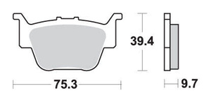 SBS KLOCKI HAMULCOWE KH373 OFF-ROAD SINTER KOLOR ZŁOTY PASUJE DO: HONDA TRX420/650/680 TYŁ