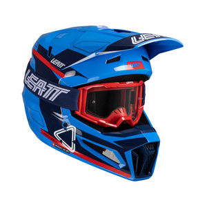 Kask motocyklowy LEATT Kit Moto 3.5 V25 Royal z goglami