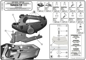 Kappa stelaż kufra centralnego Yamaha FJR 1300 (06-15) ( z płytą monokey )