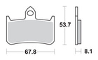 SBS KLOCKI HAMULCOWE KH187 STREET EXCEL SINTER HONDA RS 250R '91-'92, RVF 400RR '90-'96 KOLOR ZŁOTY