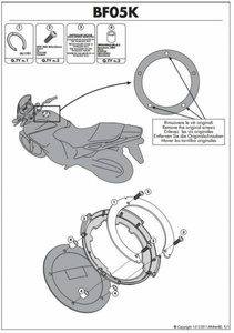 KAPPA System mocowania kufrów motocyklowego TANKLOCK YAMAHA /MV/CAGIVA