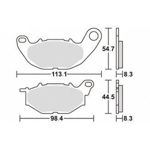 SBS KLOCKI HAMULCOWE KH663 PASUJE DO: YAMAHA YZF-R25 '15-'20, YZF-R3 '15-'23 PRZÓD