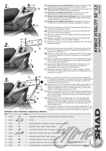 Stelaż kufra tylnego motocyklowego SHAD do Kymco Vitality