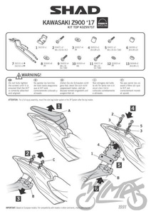 Stelaż kufra tylnego motocyklowego SHAD do Kawasaki Z 900